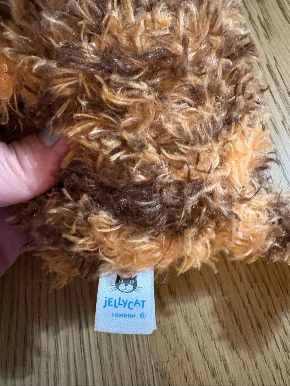 Jellycat Two-Tone tiger Retired- Dark Brown & Golden Tan - Picture 4 of 7